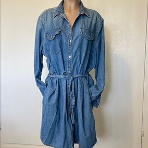 GAP Denim  buttons down, and Pockets , size XXL”  Women DRESS